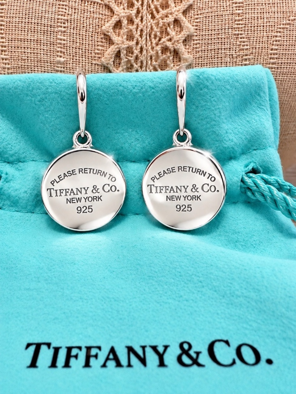Tiffany & Co. Round Disc Dangle Earrings